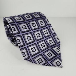 SIENA COLLEZIONE Purple Silk Tie.